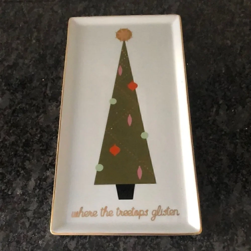 Where the treetops glisten Christmas serving platter